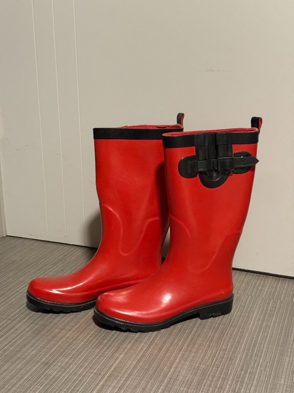 Clarks Women's Rainboots - Red & Black - Size 8